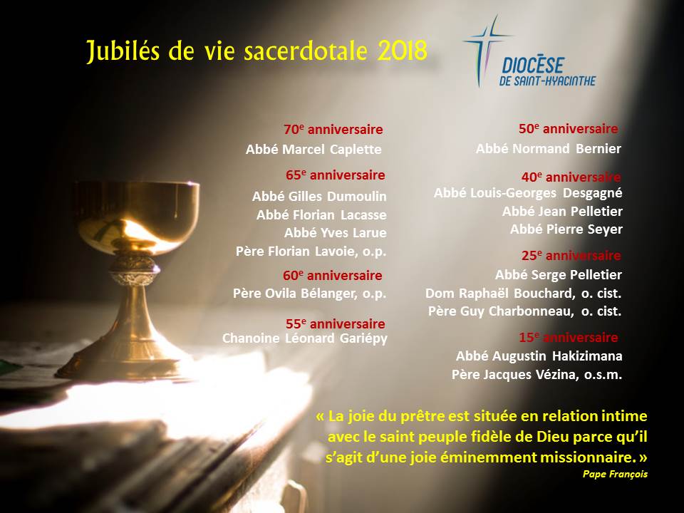 Seize Pretres Jubilaires Diocese De Saint Hyacinthe